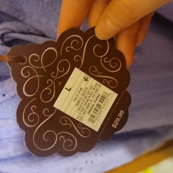 NWT SIZE L PURPLE BLOUSE - Picture 2 of 3